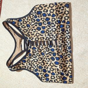 Victoria sport leopard print sports bra